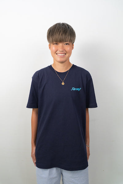半袖Tシャツ バックプリント navy