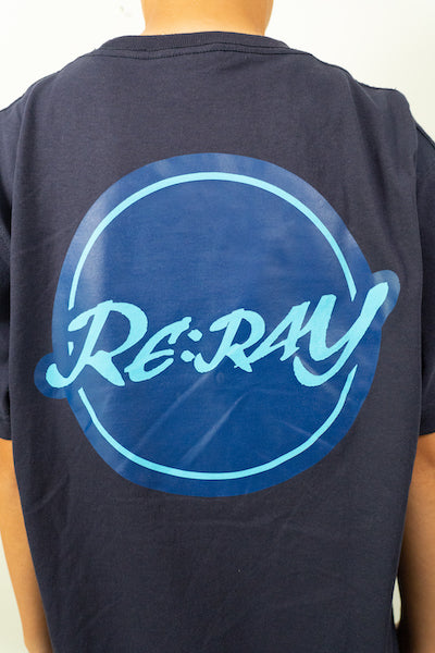 半袖Tシャツ バックプリント navy