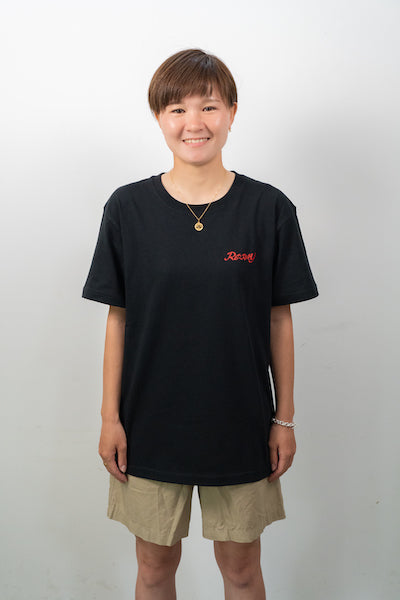 半袖Tシャツ バックプリント black