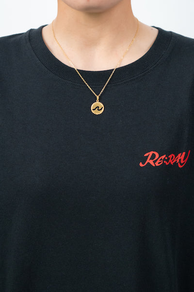半袖Tシャツ バックプリント black