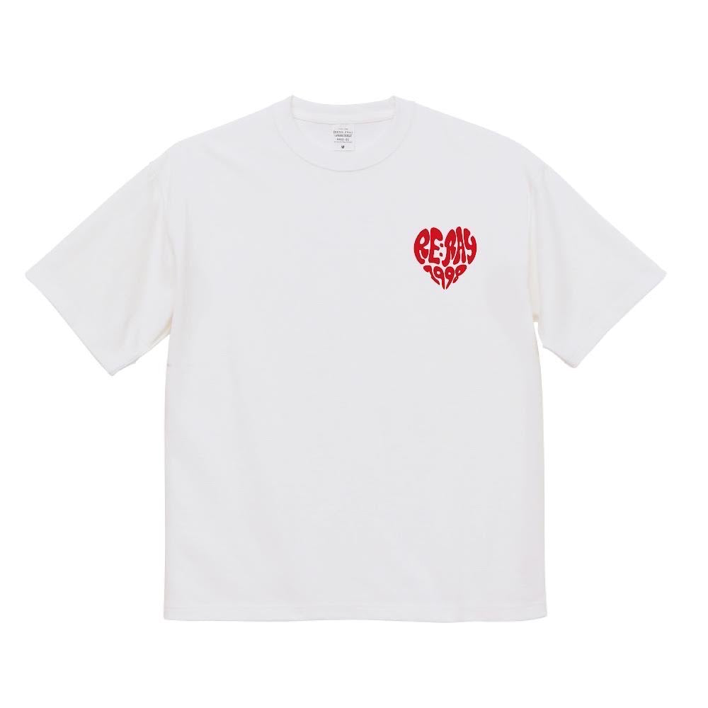 ハートロゴ刺繍Tシャツ　ホワイト