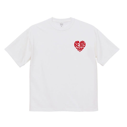 ハートロゴ刺繍Tシャツ　ホワイト